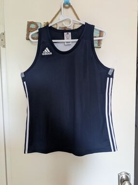 NWOT adidas Navy Blue & White Athletic Tank Top